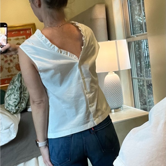 Laundry white ruffle shirt size small - Picture 2 of 4
